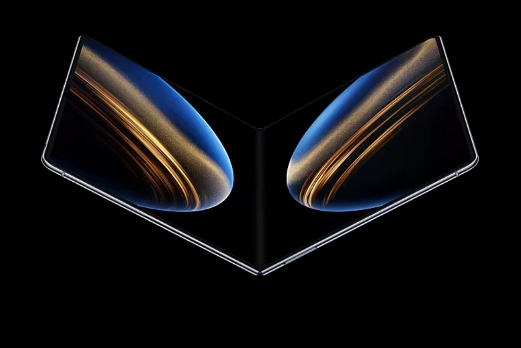 Premium foldable screen layout dark theme styling